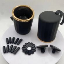 汽车遮阳伞10骨中棒大牙塑料黑色伞柄修伞零件