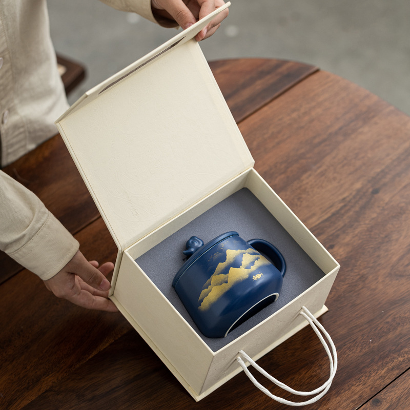 Taza de cerámica Xiangyun de China Taza de agua de paisaje Taza de café Taza de leche LOGO publicidad de regalos de estampado