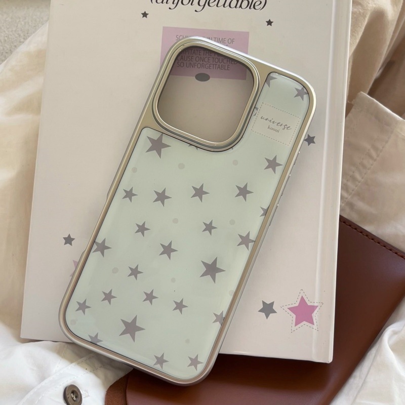 Hochwertige, galvanisierte Sternenhülle aus Kunstharz für iPhone 17 Pro Max, Fruit 16, 15, Niche 14, Girly_voghion.com