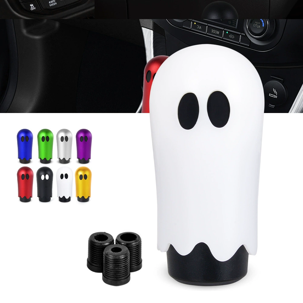 Модификация автомобиля, Хэллоуин, призрак, головка переключения передач, алюминиевый сплав, персонализированная креативная гоночная ручка переключения передач, украшение автомобиля