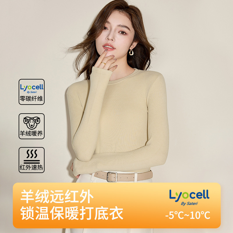 Women's Thermal Underwear with Fleece Lining, Thickened for Winter, Moisture-Wicking and Heat-Generating, Long-Sleeve Base Layer for Inner or Outer Wear Women's Thermal Underwear with Fleece Lining, Thickened for Winter, Moisture-Wicking and Heat-Generating, Long-Sleeve Base Layer for Inner or Outer Wear