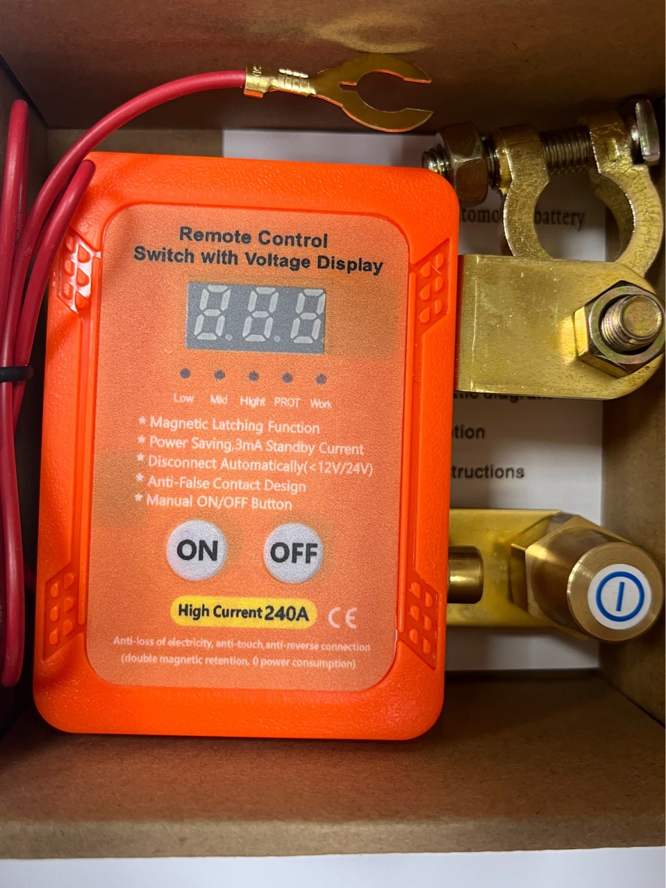 25 New Models of Cut-Off Switches 12V240A Remote Battery Disconnect Switch Automatic Power-Off Switch for Cars and Large Trucks