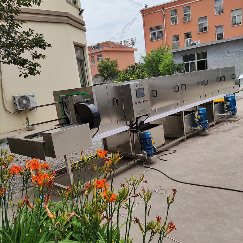 熟食塑料筐清洗机 隧道式塑料食品周转筐清洗设备 鸡柳框子清洗机