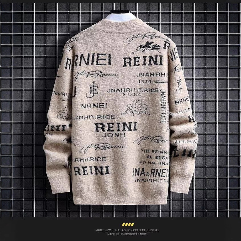 Al por mayor suéter de cuello medio alto de invierno nuevo estilo coreano tendencia de engrosamiento camiseta de punto