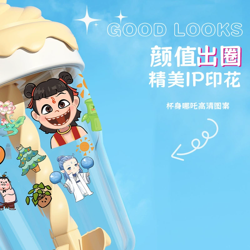 Mixing stick, glass high quality cartoon sticker, new collection