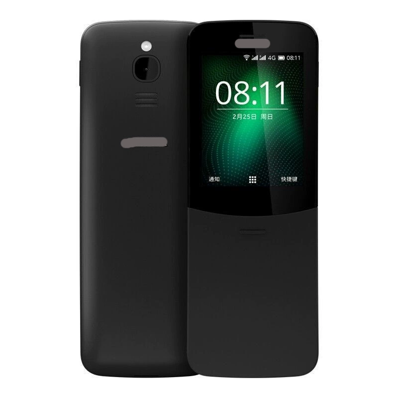 Функциональный телефон 8110 4G, полносетевой, Wi‑Fi хотспот, HD‑звонки, Bluetooth (чёрный/жёлтый)