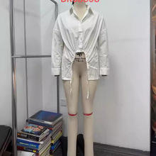 跨境外贸爆款前后不对称翻领长袖衬衣