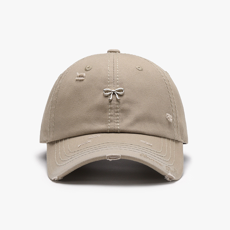 Sombreras de béisbol de arco japonés originales de moda para mujeres, gorras de lengua de pato agujeros, gorras pintadas, sombreros de cara teñidos con gradiente