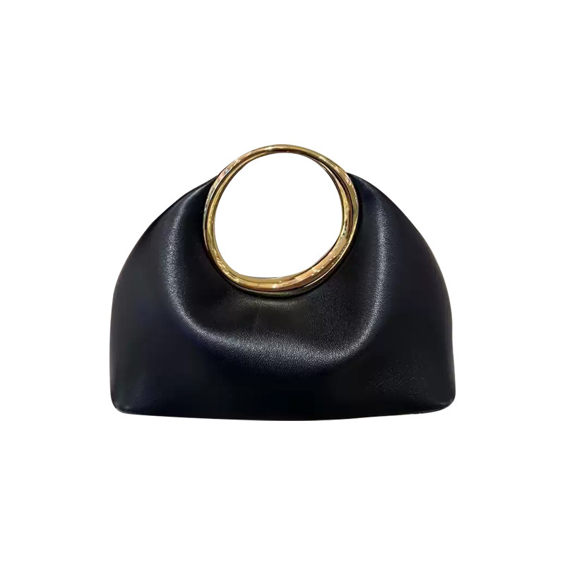 Niche Design French Elegant Handbag Metal Ring Cloud Bag Evening Bag 2026 Early Spring Luxury Small Bag - Thumbnail 2