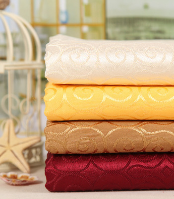 定制桌布大祥云提花面料聚酯纤维桌布中式餐厅饭店酒店椅子套布料