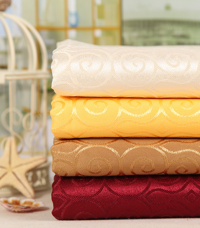 定制桌布大祥云提花面料聚酯纤维桌布中式餐厅饭店酒店椅子套布料