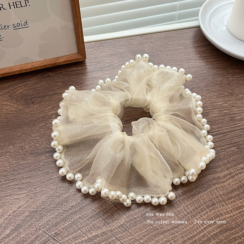 31*비즈 메쉬-샴페인 컬러