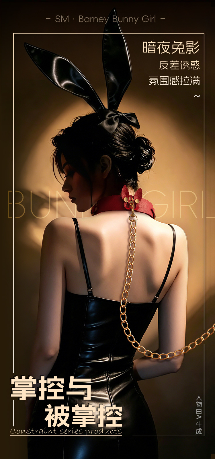Jiuai PU Leather Bondage Handcuffs and Collar Set for Couples — detail image 12