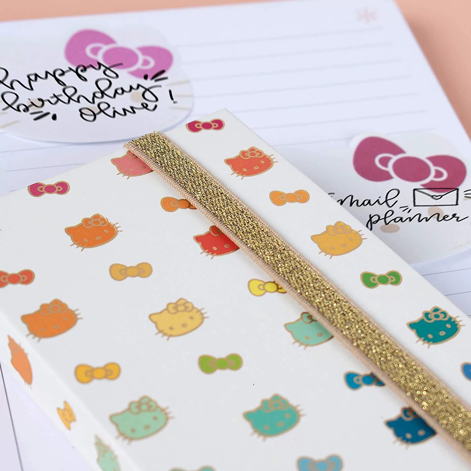 Милый мультяшный блокнот для студента с надписями Hello Kitty, для заметок и учебы