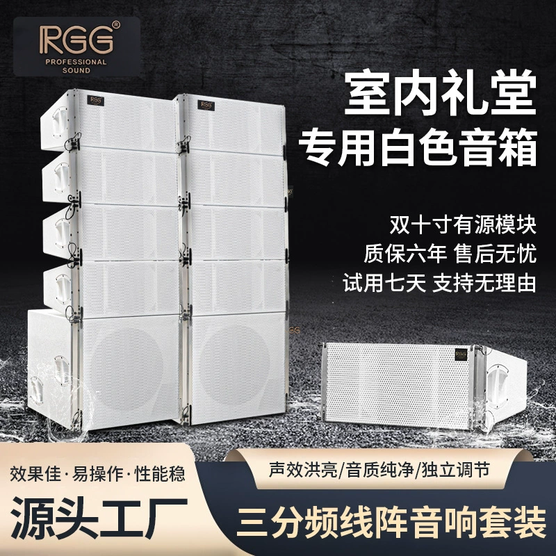 RGG белый профессиональный стерео трехточечный электропроводный массив стерео специально для свадебного зала большой сцены динамик оптом
