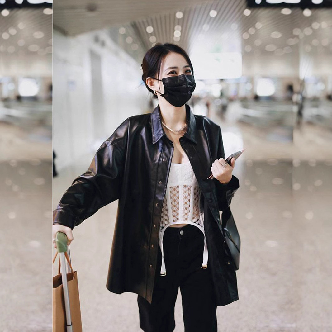 【明星同款】海宁真皮皮衣女休闲衬衫式特种羊皮风衣秋冬新款外套