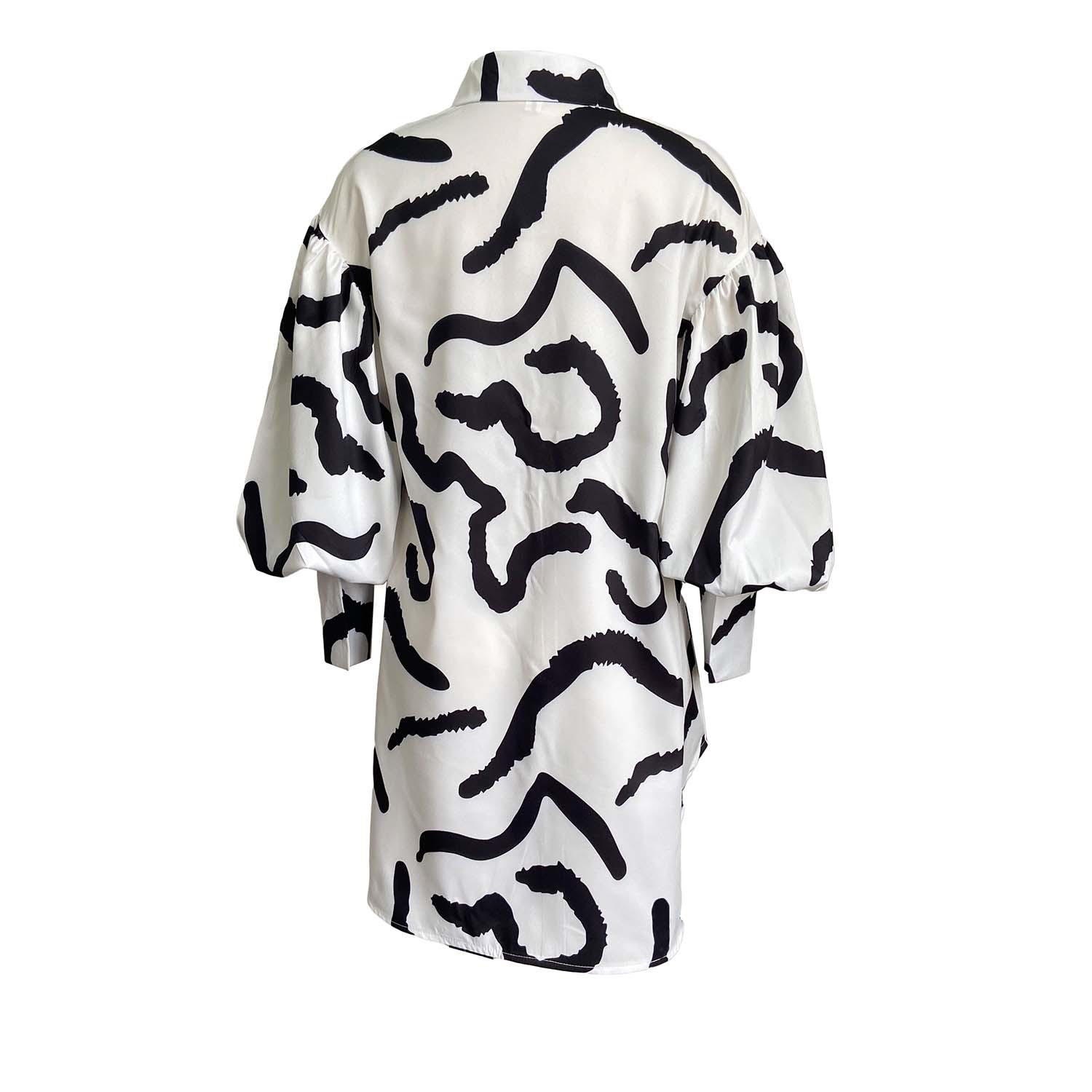 Women Clothing Loose Printed Shirt Dress 9 Women Clothing Loose Printed Shirt Dress