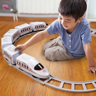 Train Track Small Train Toy Boys and Girls Electric Rail Car Set Car Toddler Toy Car 3-4 Years Old 6