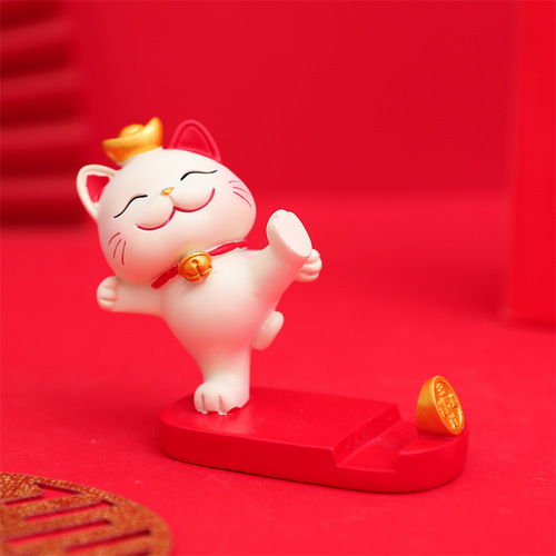 Creativity is rising step by step* Lucky Cat mobile phone holder ornaments are auspicious and festive gifts for family and friends as opening gifts.