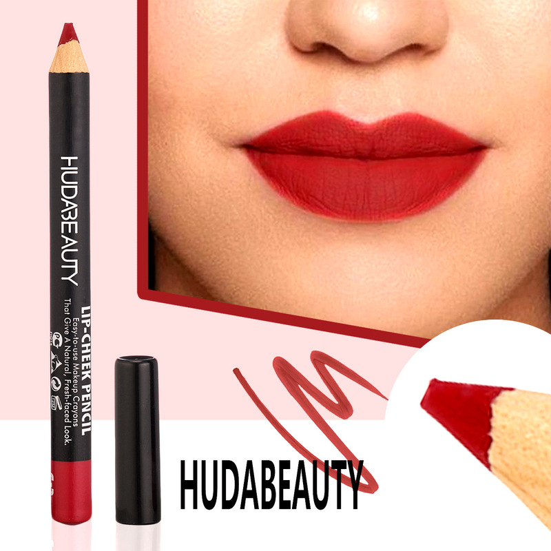 胡达美丽 HUDA_BEAUTY 唇线笔不沾杯不怕水哑光彩妆口红笔欧美|undefined