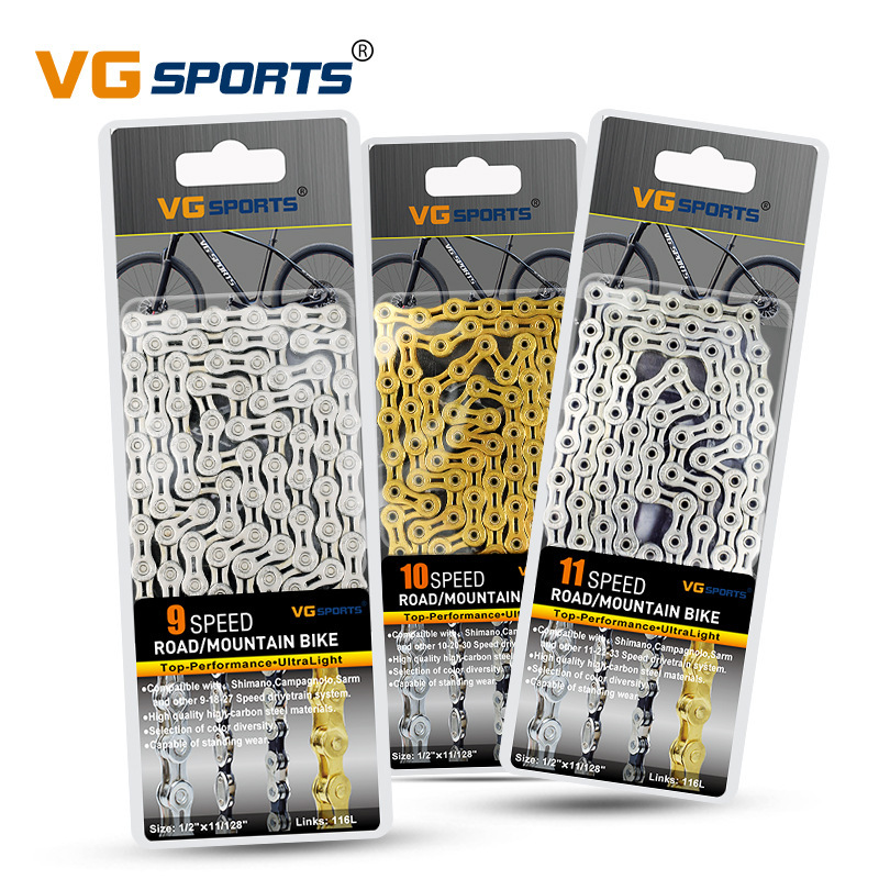 VG Sports 8 9 10 11 Speed Bicycle Chain Mountain Road Full Hollow Half Hollow Gold Chain