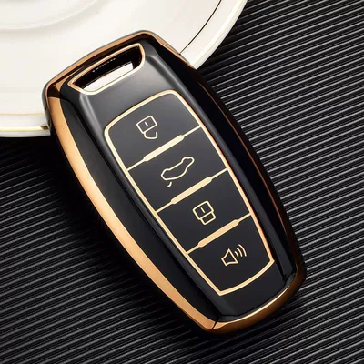 Key Cover Haval M6 H2 | Car key bag - haval-a-4-button-piano-black-single-shell