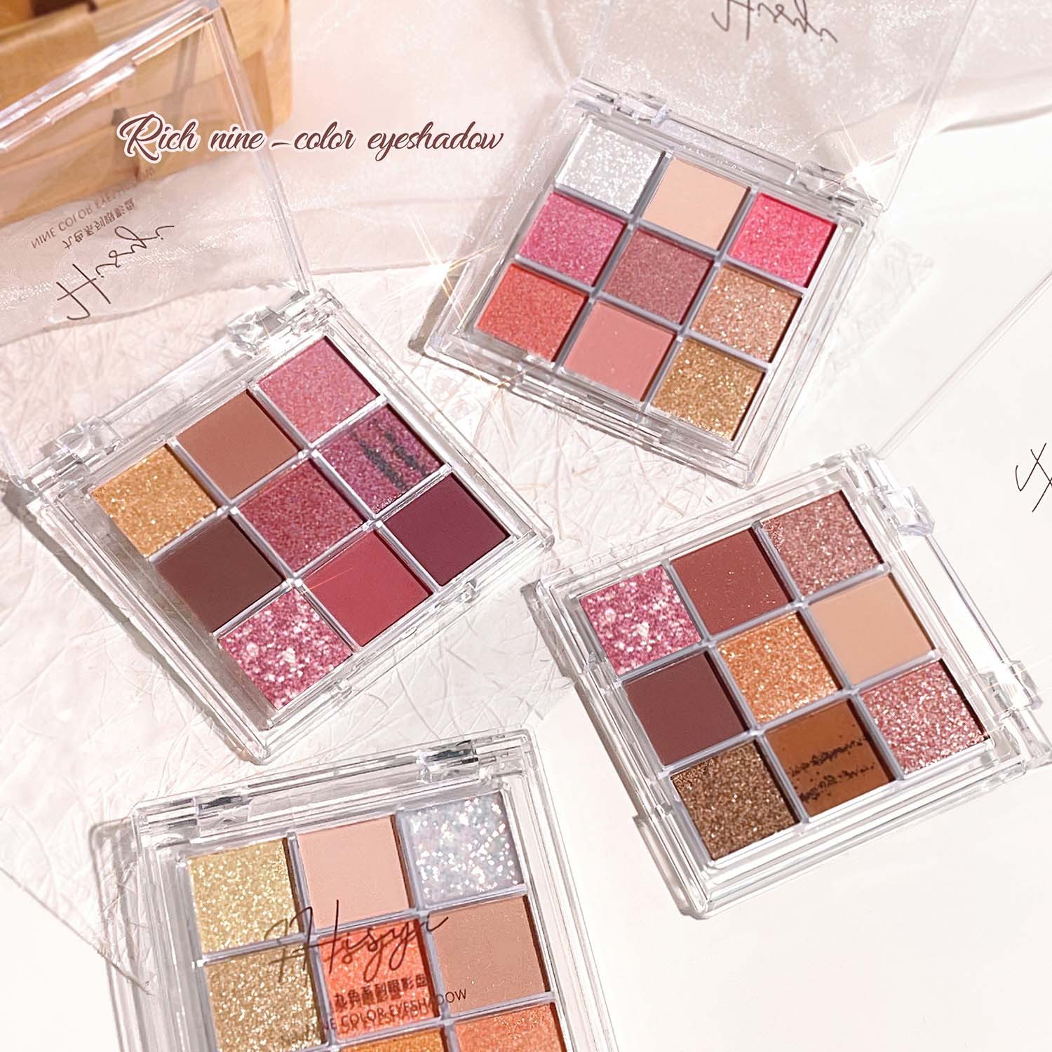 HISYI Crispy rice nine -colored eye shadow pearl light matte flashes…