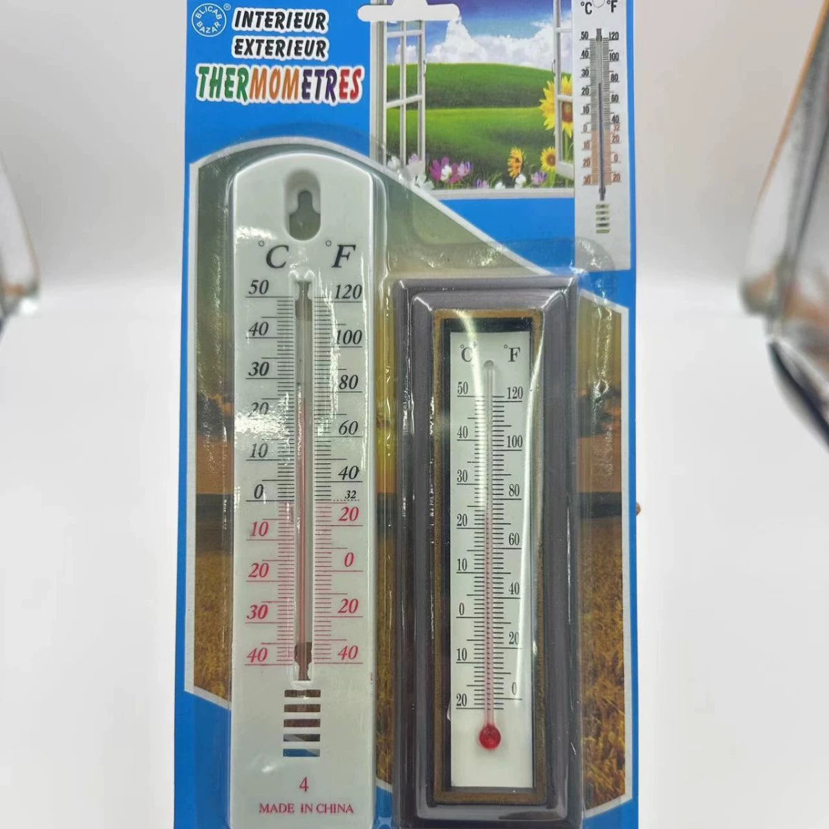 Небольшой прямой термометр имитация деревянного термометра