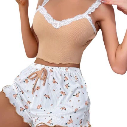 (Cross-border trading), lace pijama, comfortable elastic set, European style, lifting effect