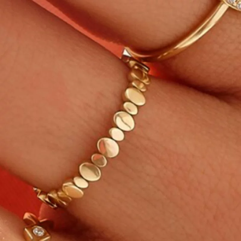 Ring stainless steel, 750 sample gold