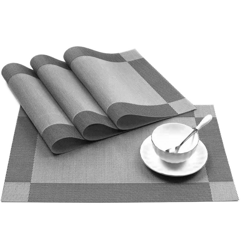 Alfombrilla de mesa simple cuadrada, almohadilla de aislamiento térmico, marco a prueba de aceite, mantel de PVC, mantel impermeable desechable de corte de bricolaje, mantel occidental del hotel