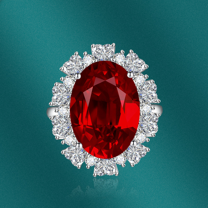 Neue Eingelegten Großen Diamant Smaragd Retro Farbige Edelsteine Kupfer Ring Öffnung Einstellbar display picture 4