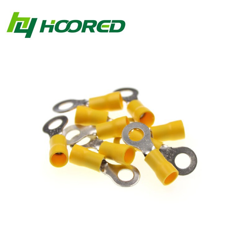 低价RV5.5-8冷压端子RV圆形接线鼻线耳带绝缘 RV预绝缘冷压端子