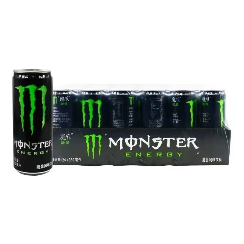 Энергетический напиток Monster оригинальный со вкусом витамин, 330 мл * 24 банки полная коробка, напиток с вкусом витамина, черный