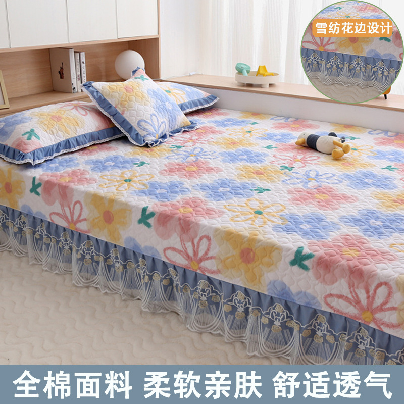 2025 nuevo juego de tres piezas de cubierta de cama 2023 nuevo estilo de cubierta de cama de algodón tatami sábana especial cubierta de kang universal para todas las estaciones