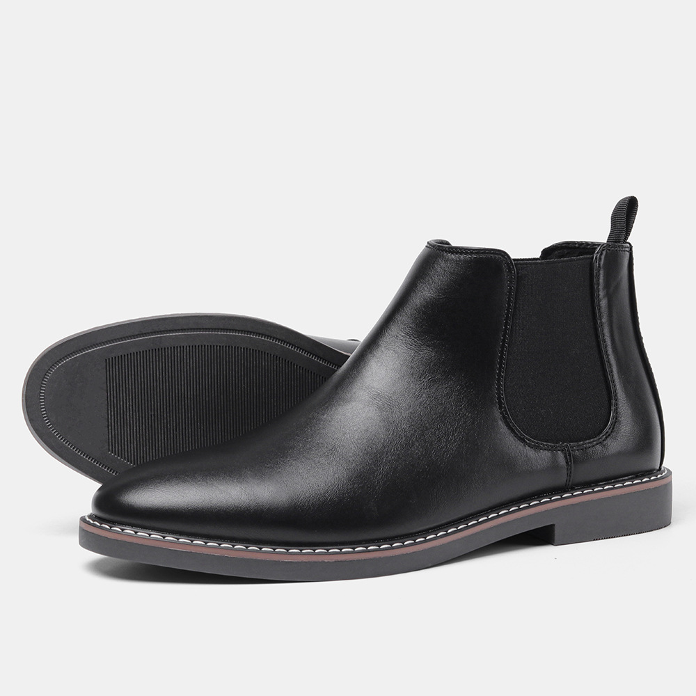 Herren Britische Herrenschuhe Polnische Farbe Mode Retro Herren Übergröße Stiefeletten Stiefeletten_voghion.com