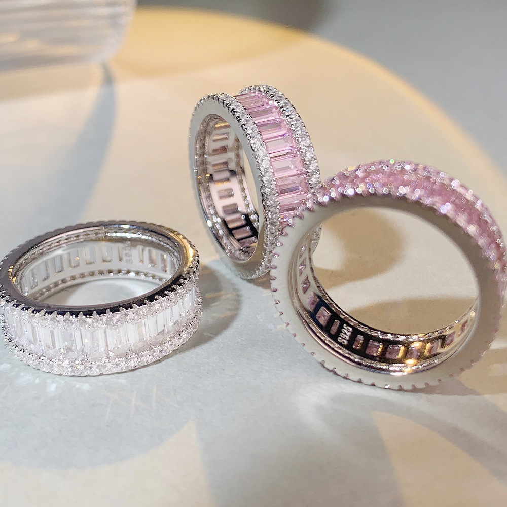 Fashion Geometric Sterling Silver Plating Zircon Rings 1 Piece