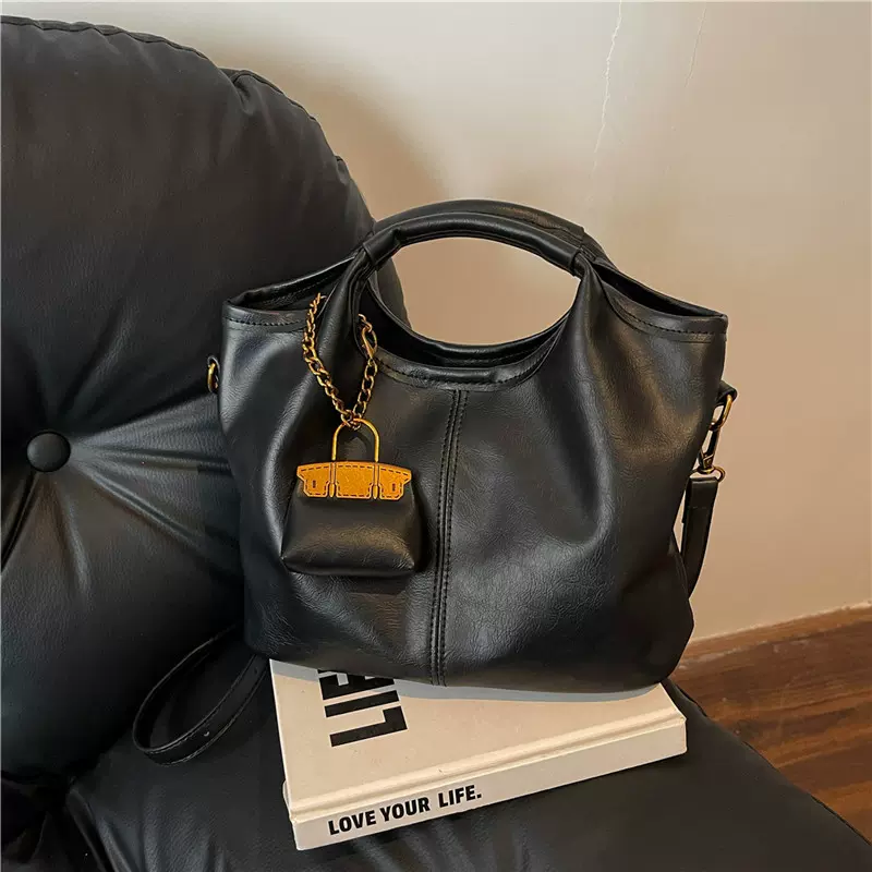 复古小众手提包包女秋冬季新款高级感通勤大容量单肩斜挎包子母包