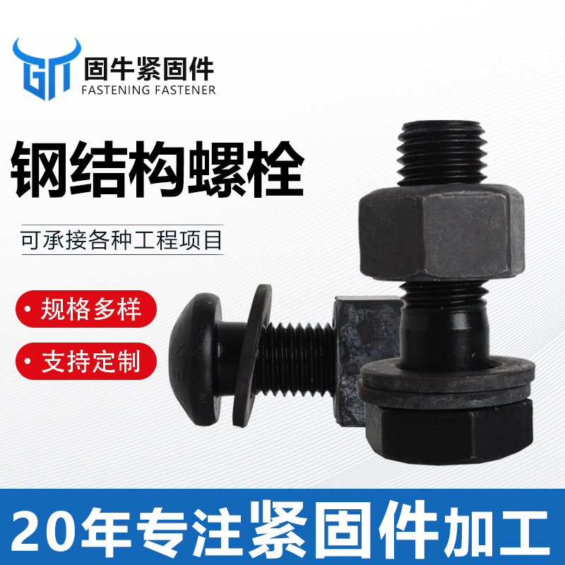 高强度大六角钢结构螺栓10.9级钢结构连接副螺丝扭剪螺丝现货