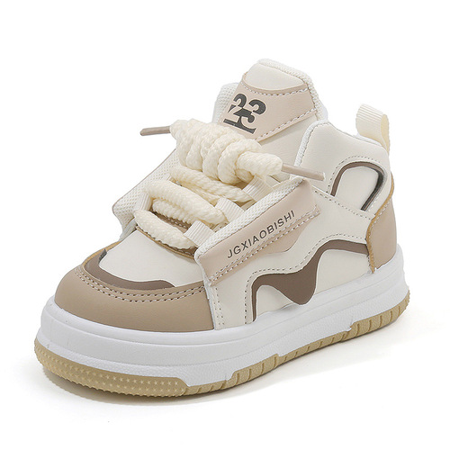 Children's Sports Shoes 2026 Spring and Autumn Boys' Casual Ankle Boots for Girls Bread Shoes Dopamine Baby Daddy Shoes