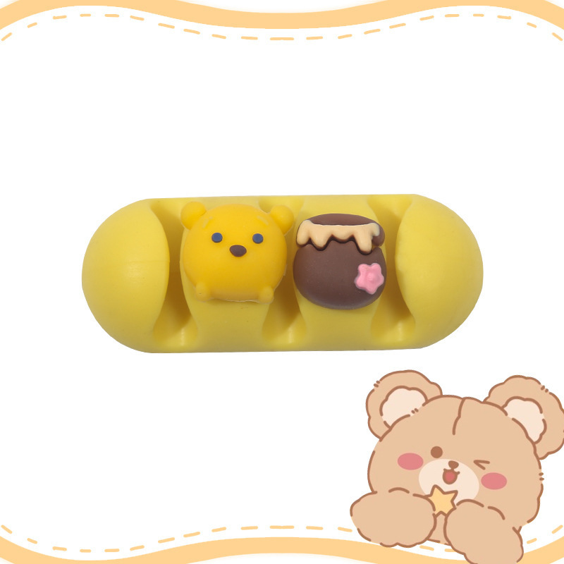 かわいい漫画風データケーブルデスクトップオーガナイザー、データケーブル収納、ケーブル固定、充電ケーブルホルダー、固定クリップ、整理|undefined
