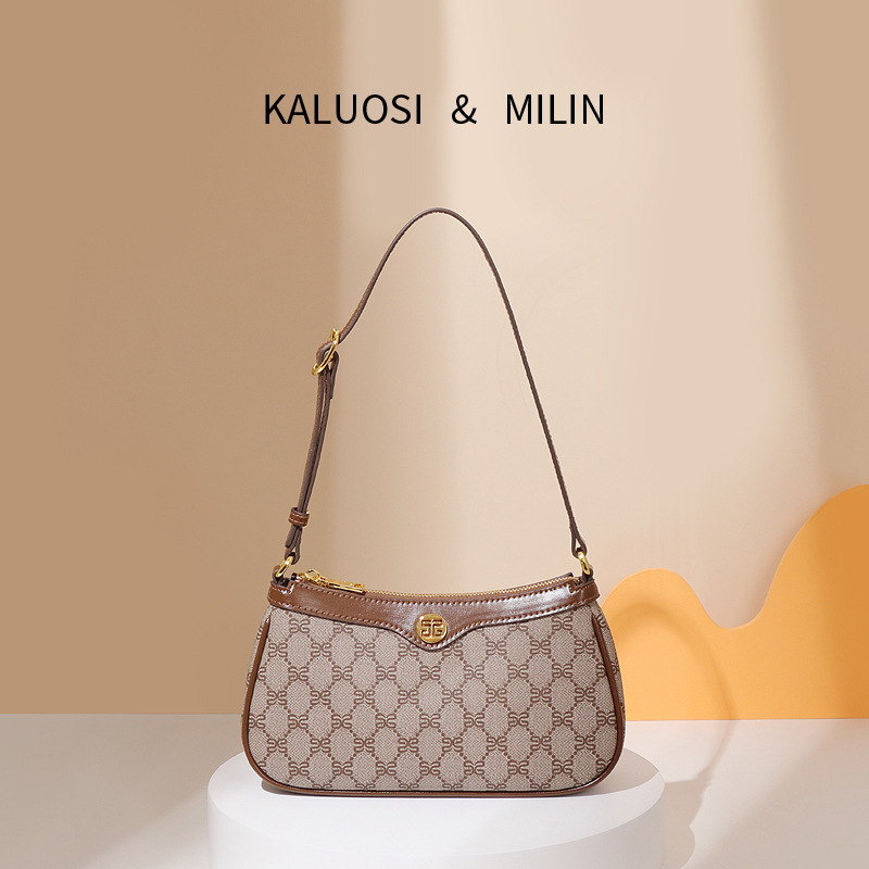 Retro Commuting,Versatile Armpit Bag,Niche Design,High-end Handbag,Fashion,One-shoulder Cross-body Baguette Bag