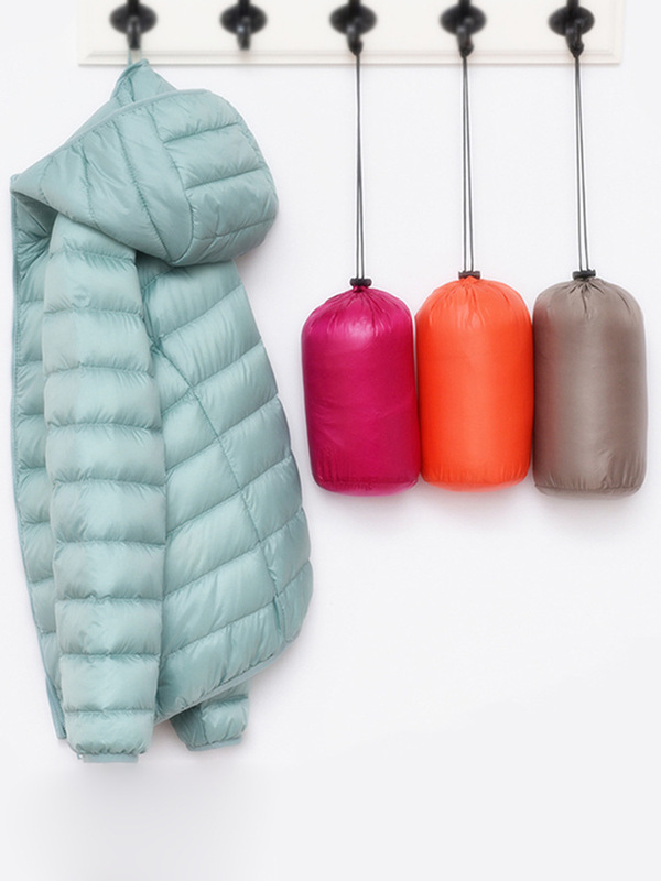 Lightweight down Jacket Women's New Short Hooded Warm White Duck down Fashionable Popular Autumn and Winter Large Size Lightweight Jacket