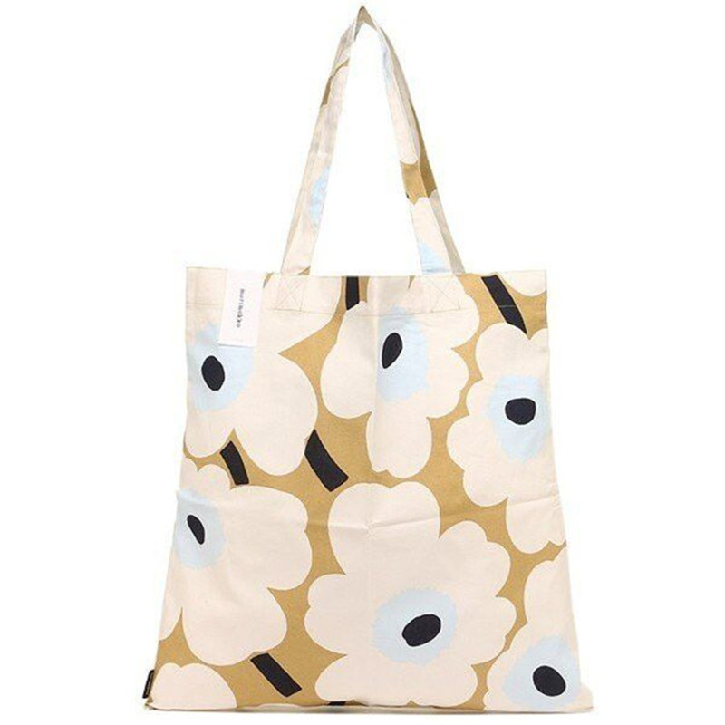 フィンランド新品花Marimekkoレディースシングルショルダーバッグ大容量エコ手提げショッピングバッグ現物