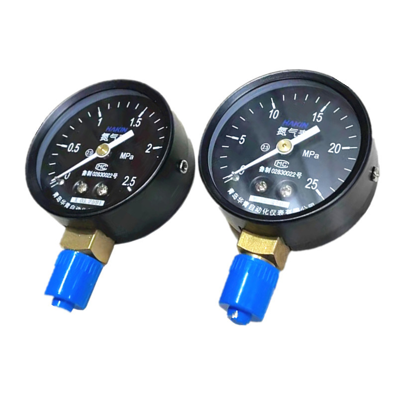 华青氮气压力表、氮气压力表