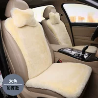 Оптовая зимняя плюшевая подушка для автомобильного сиденья, спинка, утолщенная Талия, Одноместный теплый мех кролика, Пятиместный Комплект из трех предметов, бесплатная доставка