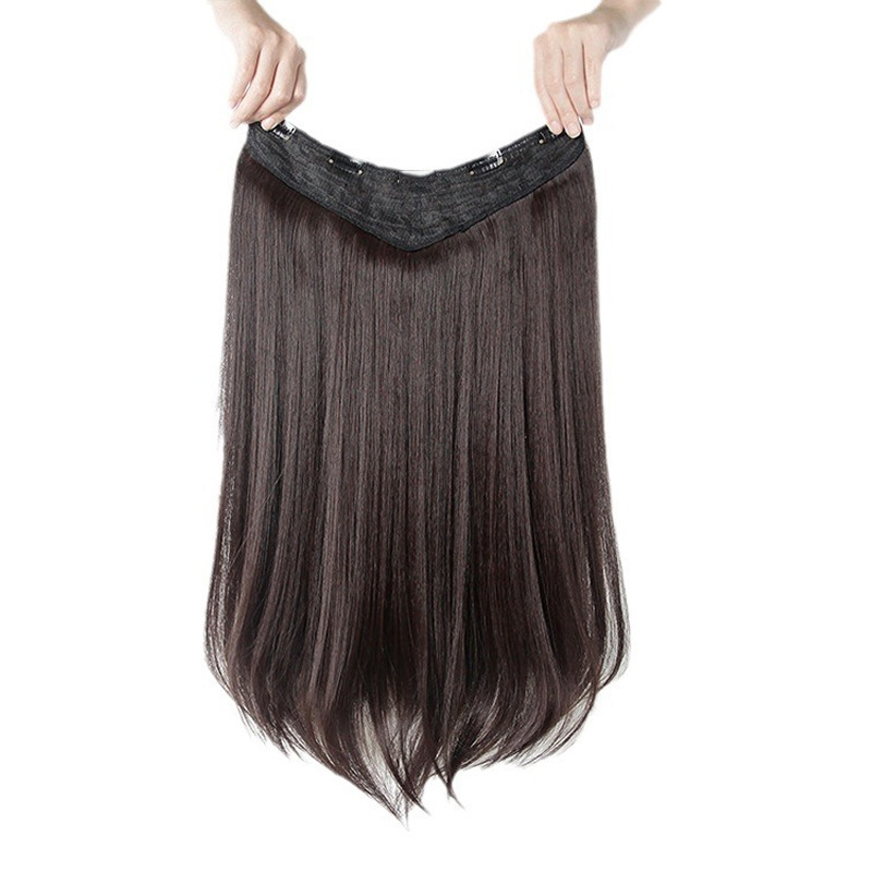 Peruca de una pieza [micro-rollo] Peruca de cabello largo de mujer extensión de cabello en forma de U para aumentar el cabello flojo sin marcas extensión de cabello largo