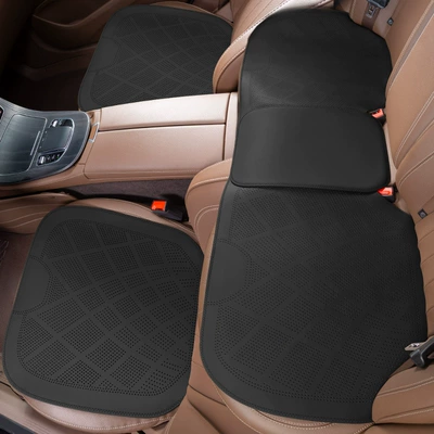 ventilated and breathable seat cushion advanced | Four Seasons Pad - ultra-thin-and-breathablefull-car-three-piece-set-noble-black-clean-labelno-logo
