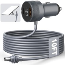 跨境12-24V车充连接线迷你车载点烟器二合一95w电源线Car Adapter