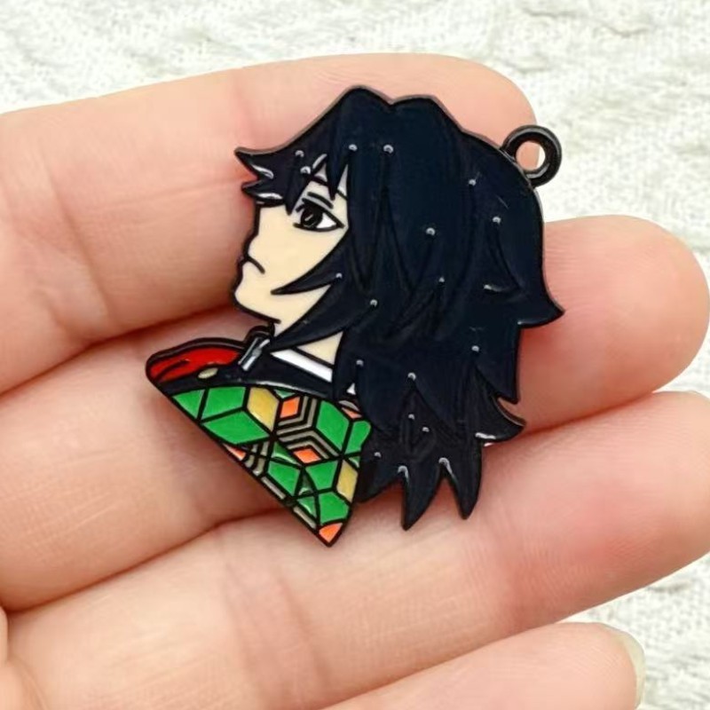 鬼滅の刃アニメペンダントdiy合金アクセサリーネックレスキーホルダー|undefined